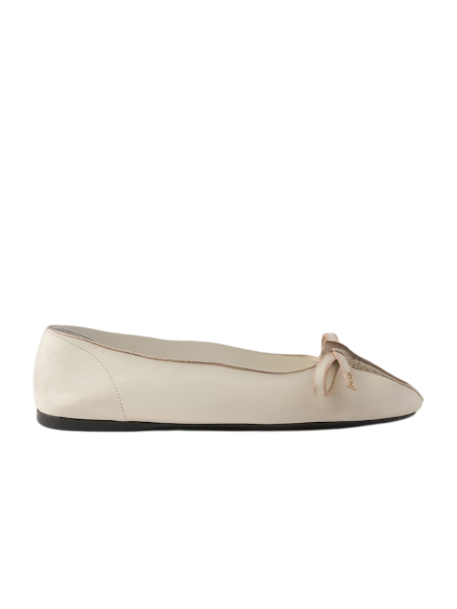 Prada Ballerines en cuir vieilli