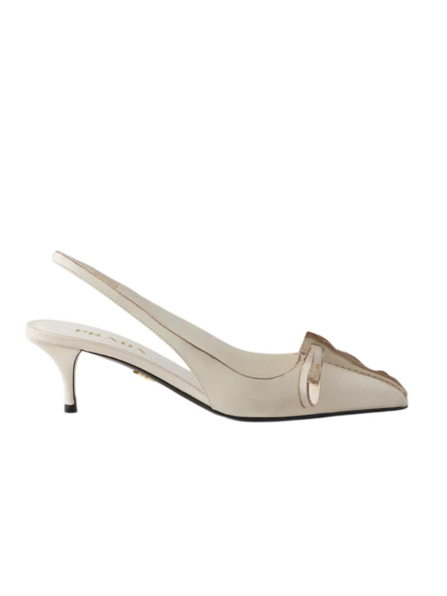 Prada Escarpins à bride arrière en cuir