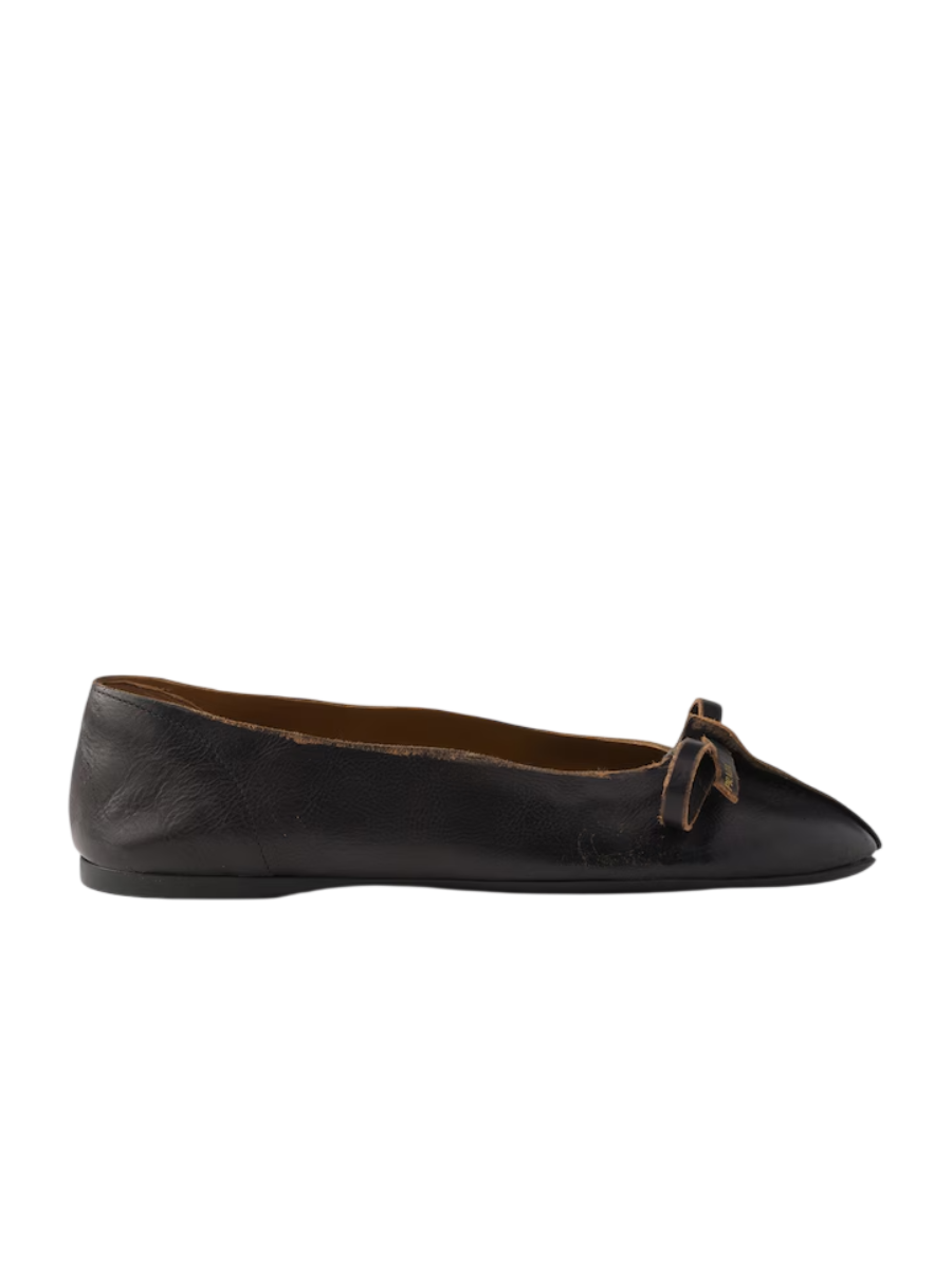 Prada Ballerines en cuir vieilli