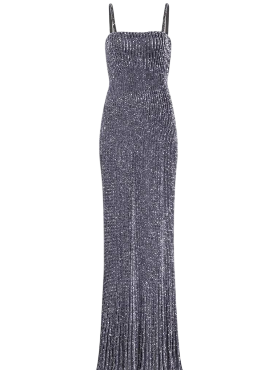 Alaia Robe en Maille à Sequins