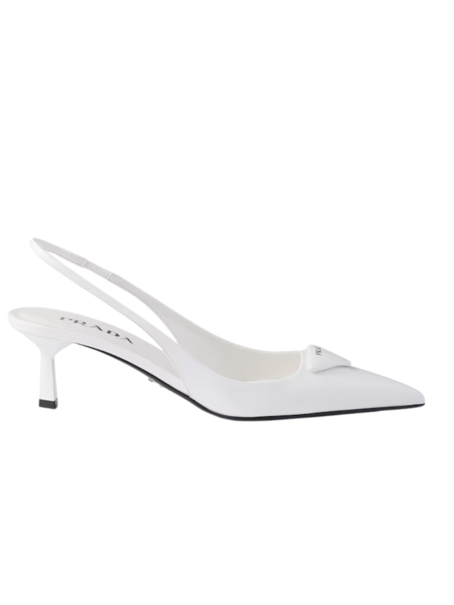 Prada Escarpins à bride arrière en cuir verni 2