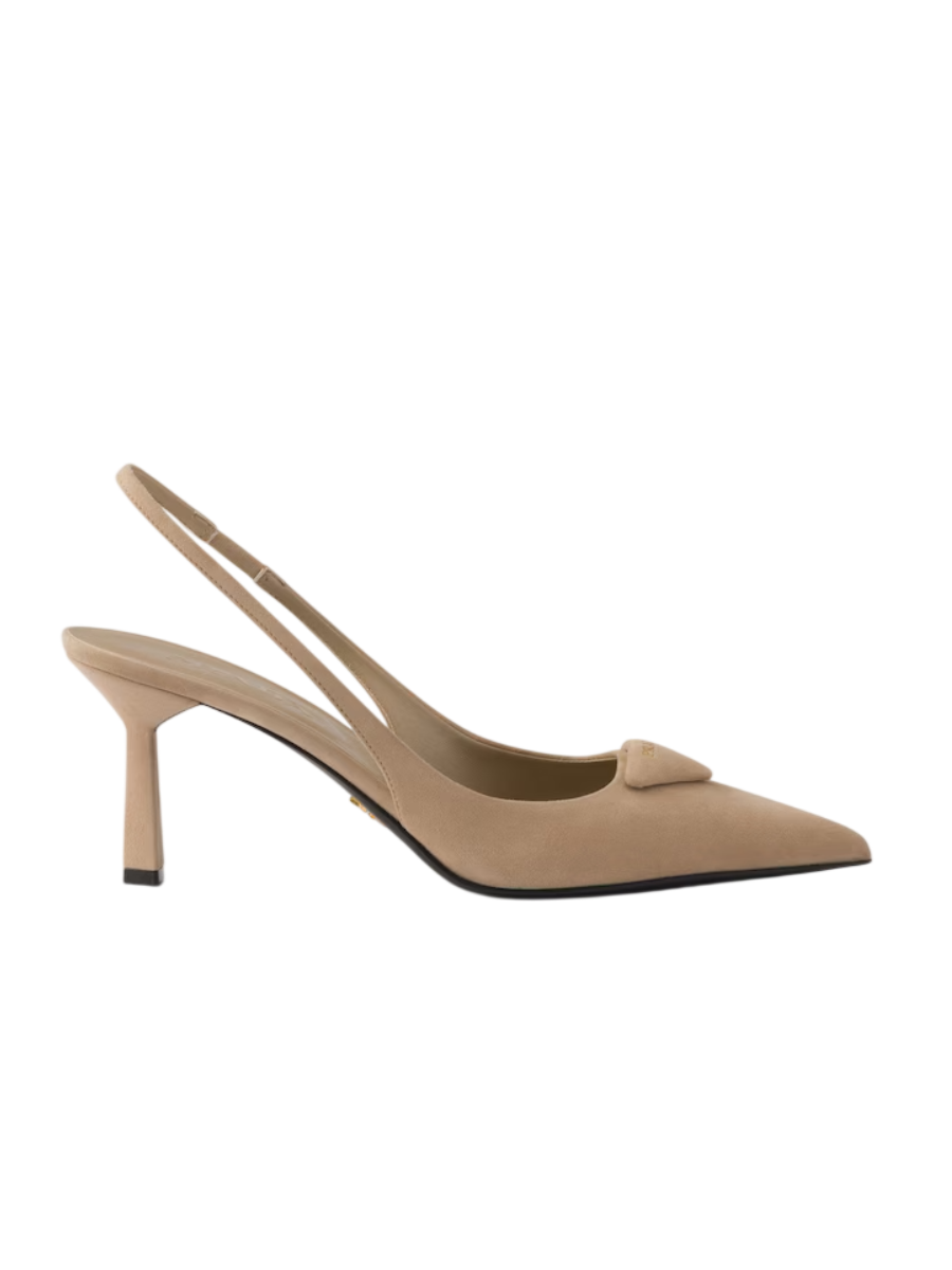 Prada Escarpins à bride arrière en veau velours